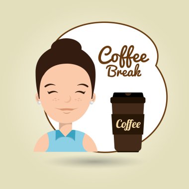 insanlar ve kahve simgesi tasarım