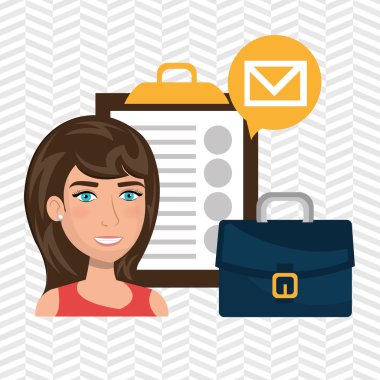 çalışan kadın izole simgesi