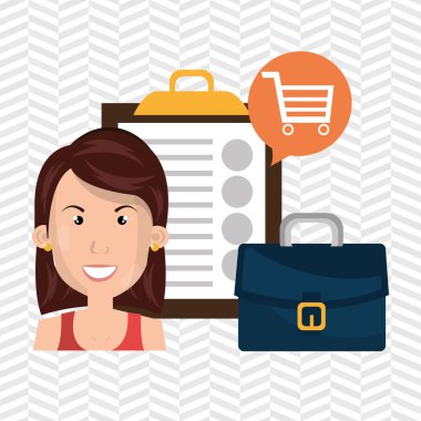 çalışan kadın izole simgesi