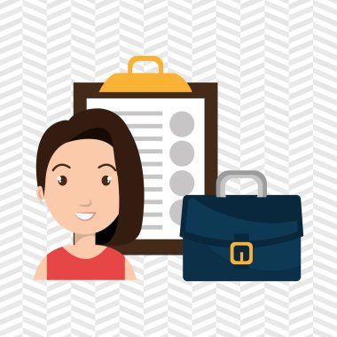 çalışan kadın izole simgesi