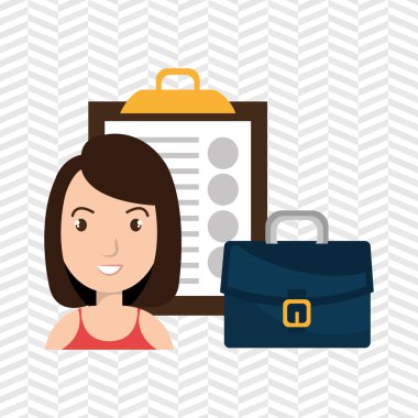 çalışan kadın izole simgesi