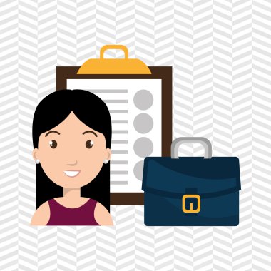 çalışan kadın izole simgesi