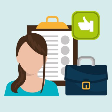 çalışan kadın izole simgesi