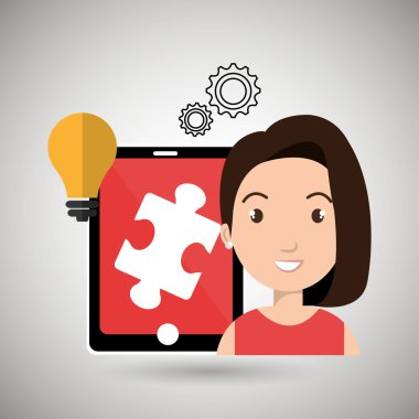 kadın çalışması izole simgesi