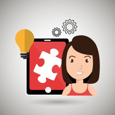 kadın çalışması izole simgesi