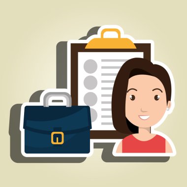 çalışan kadın izole simgesi