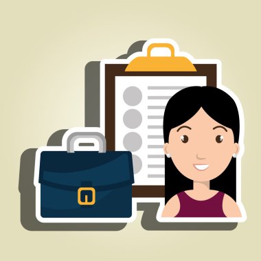 çalışan kadın izole simgesi