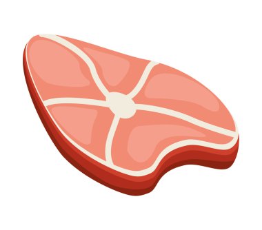 sığır eti biftek izole simgesi tasarım