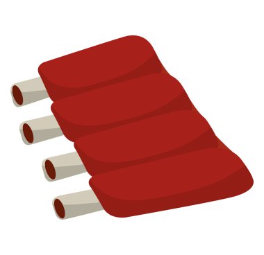 kaburga Barbekü izole simgesi