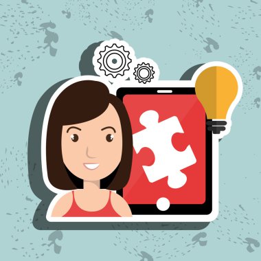 kadın çalışması izole simgesi