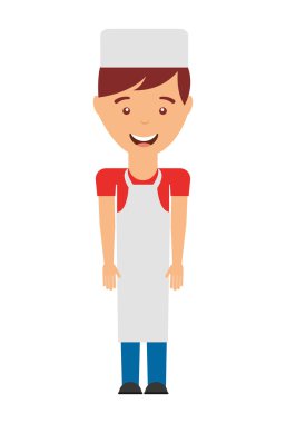 Kasap izole adam simgesi tasarım