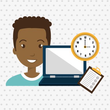 adam izole bilgisayar simgesi tasarım ile