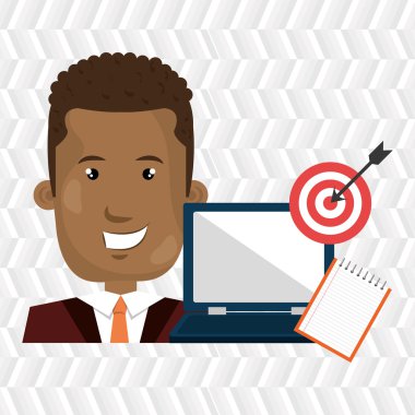 adam izole bilgisayar simgesi tasarım ile