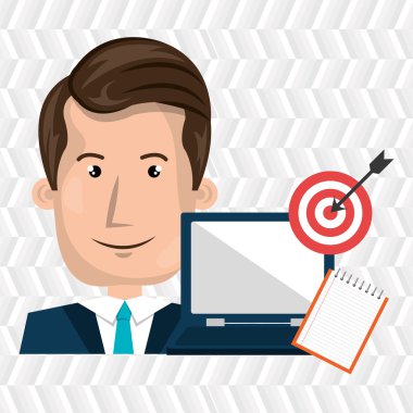 adam izole bilgisayar simgesi tasarım ile