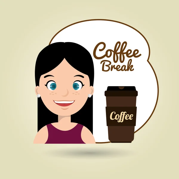 Osób i kawa ikona designu — Wektor stockowy