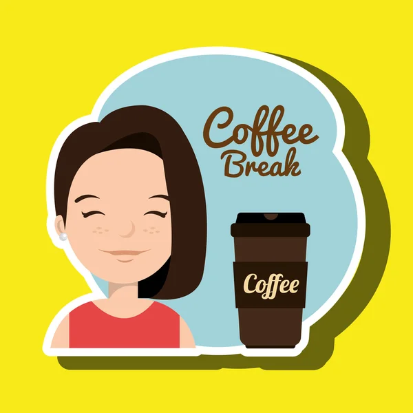 Personas y diseño icono de café — Vector de stock