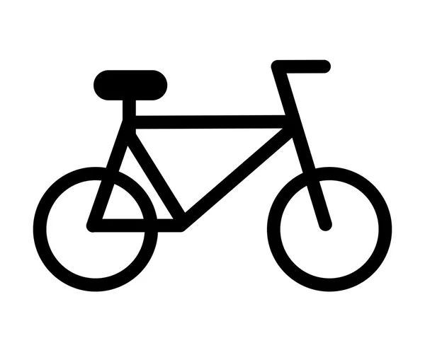 Велосипед силует ізольований дизайн піктограми — стоковий вектор