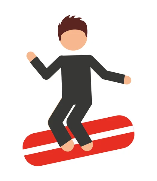 Surfar design de ícone isolado — Vetor de Stock