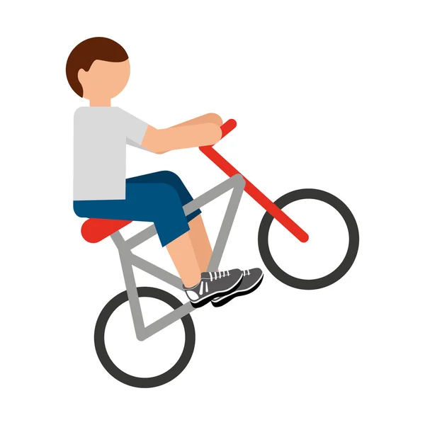Bicycle extreme isolated icon design — Stock Vector