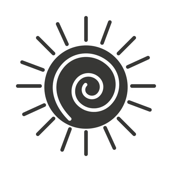 Zon geïsoleerd pictogram ontwerp — Stockvector