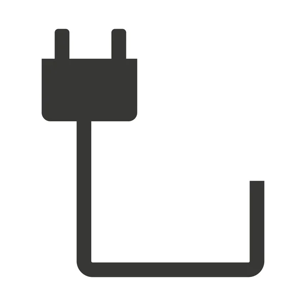Plugue elétrico design ícone isolado — Vetor de Stock