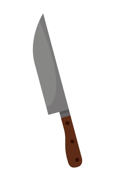 Cuchillo de carnicero diseño icono aislado — Vector de stock