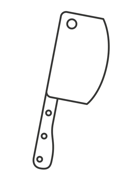 Řeznický nůž izolované ikonu design — Stockový vektor