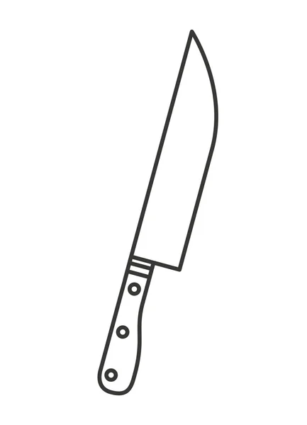 Cuchillo de carnicero diseño icono aislado — Vector de stock