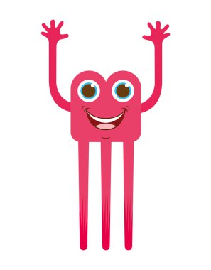 canavar çizgi film simgesi tasarım izole