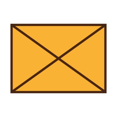 E-posta veya posta izole düz simgesi tasarım, illüstrasyon vektör.