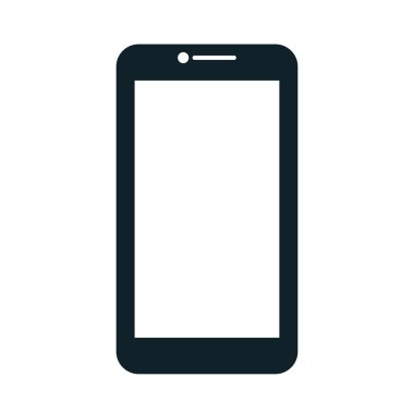 Hareket eden smartphone aygıtı izole düz simgesi.