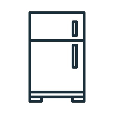 Ev aletleri buzdolabı izole düz simgesi.