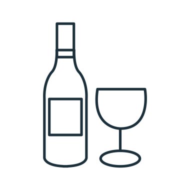 Geleneksel ve lezzetli şarap şişesi.