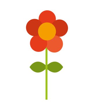 güzel çiçek simgesi tasarım izole