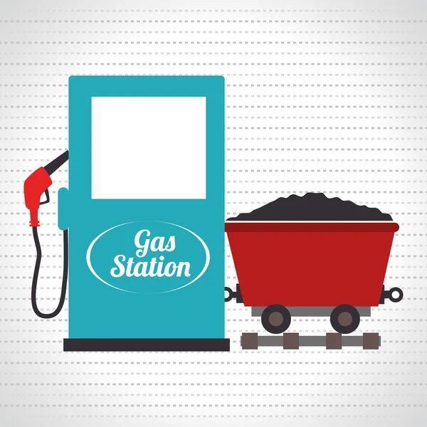 Gas en mijnbouw geïsoleerd pictogram ontwerp — Stockvector