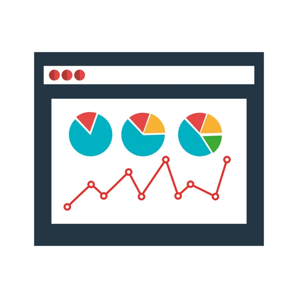 Statistiky a grafické informační ikona. — Stockový vektor