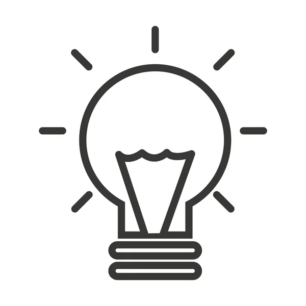 電球ライト分離アイコン デザイン — ストックベクタ