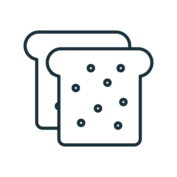 Delicious and fresh bread icon. — Stock Vector