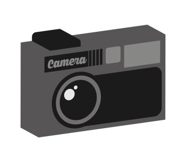 Retro kamera simgesi tasarım izole