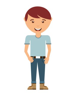 adam avatar izole simgesi