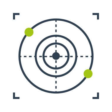 Hedef dron izole simgesi