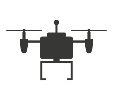 Drone izole teknoloji simgesi tasarım