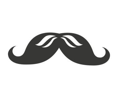 izole bıyık simgesi tasarım