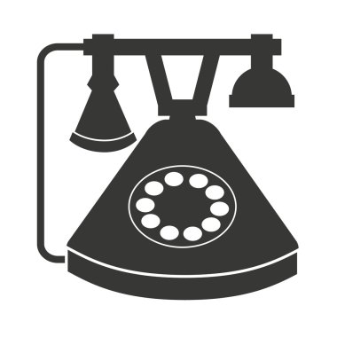 eski izole telefon simgesi tasarım
