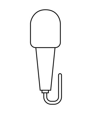 haber mikrofon simgesi tasarım izole