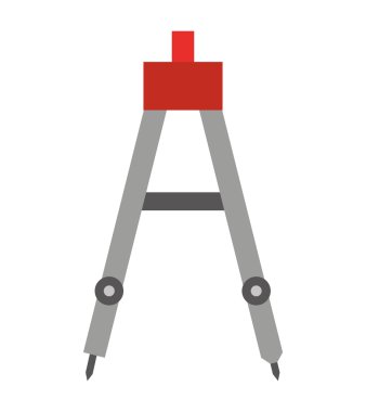 Çizim pusula izole simgesi tasarım