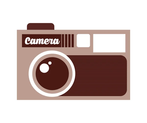 Retro camera geïsoleerd pictogram ontwerp — Stockvector