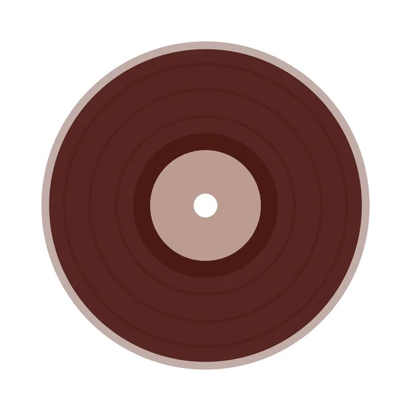Vinyl schijf geïsoleerd pictogram ontwerp — Stockvector