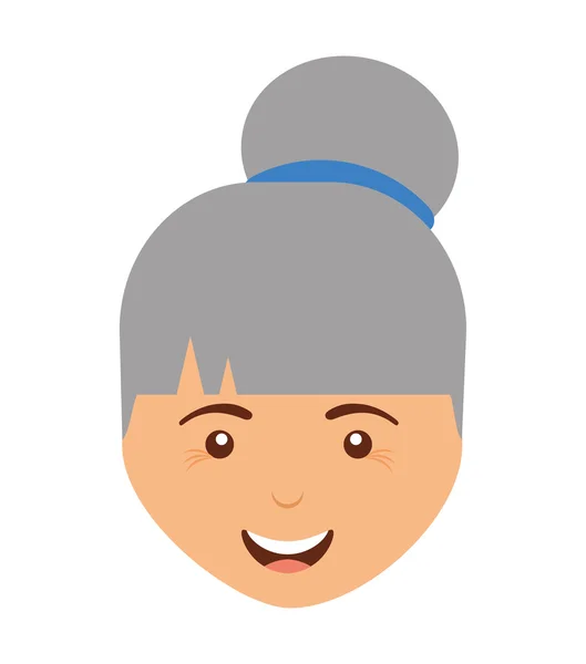 Abuela avatar aislado icono de diseño — Vector de stock