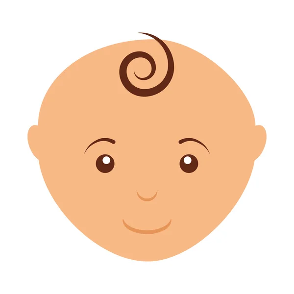 Petit bébé icône isolée design — Image vectorielle